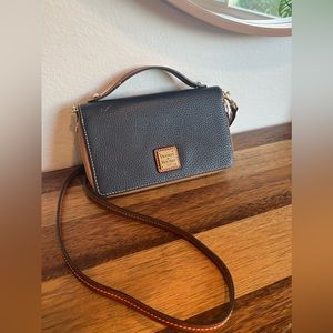 Navy blue Dooney and Bourke crossbody wallet